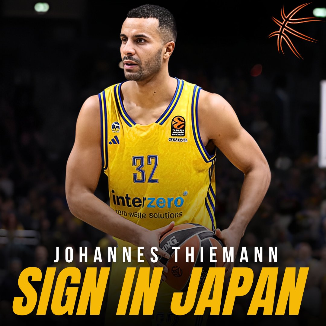 AusBballnews's tweet photo. ✨ After a successful season with ALBA, Johannes Thiemann is set to leave the EuroLeague for a lucrative deal in Japan! 🌏💰
The new club is yet to be confirmed. 🏀
Start guessing his club name. 🤔
#JohannesThiemann #EuroLeague #NewJourney #Basketball #JapanBound https://t.co/FAoVYNWAMm