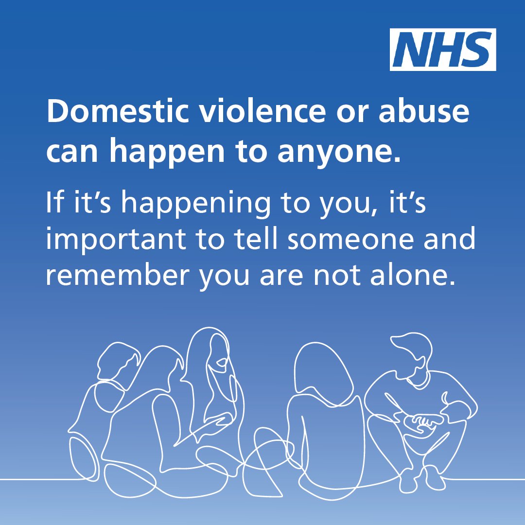 Instances of domestic violence or abuse can increase around major football matches. It’s important to remember you do not have to wait for an emergency situation to reach out.

Find out how to recognise the signs and where to get help — visit nhs.uk/live-well/gett…