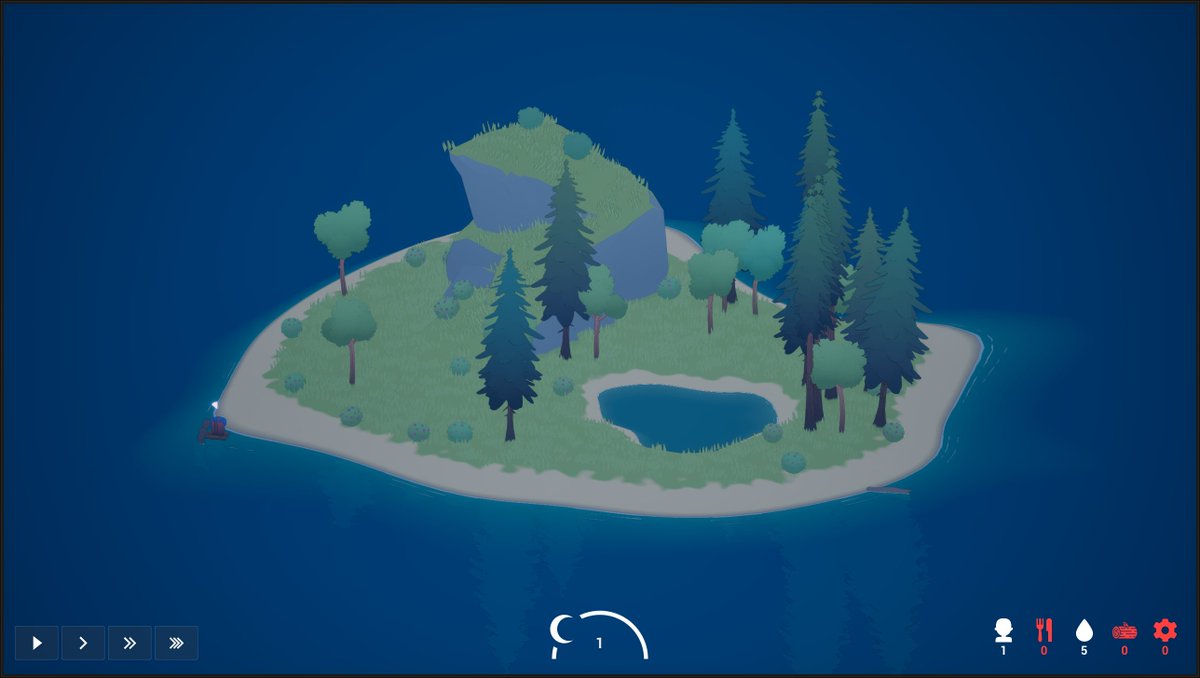 hippowombat's tweet image. Haven&apos;t done a #screenshotsaturday post in a bit, here are some progress shots of a tiny #procgen island game I&apos;ve been working on over the last couple weeks.

Move little pals by clicking &amp;amp; dragging them, gather supplies, build structures (soon) &amp;amp; manage your village. #gamedev