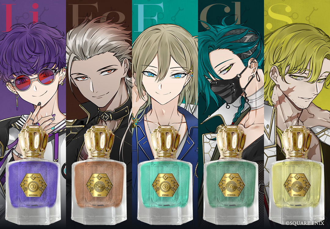 nozcollab's tweet photo. 「#結合男子」× NOZ COLLABORATION

天���精油を使った美しい煌めきの
アロマフレグランスが受注開始！
受注期間：7月13日19時～8月3日23時
花言葉を意識した調香、六角形のガラスボトルに、
美しい化粧箱とキャラクターカード付きの豪華仕様です！

香り&amp;製品詳細はこちら→https://t.co/ACGF4JDsRU https://t.co/m0ul9FOSEK