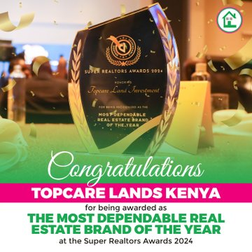 RealBecca254's tweet photo. Congratulations to Topcare Lands Kenya for being awarded as the most dependable Real Estate Brand of the year. Join the prestigious *Topcare Lands Investment Club*Sign up now by calling us at  0718315543 #SuperRealtorsAwards2024 #TatuCityRun #Topcarelandskenya #Builtontrust https://t.co/BqlrIx3iXF