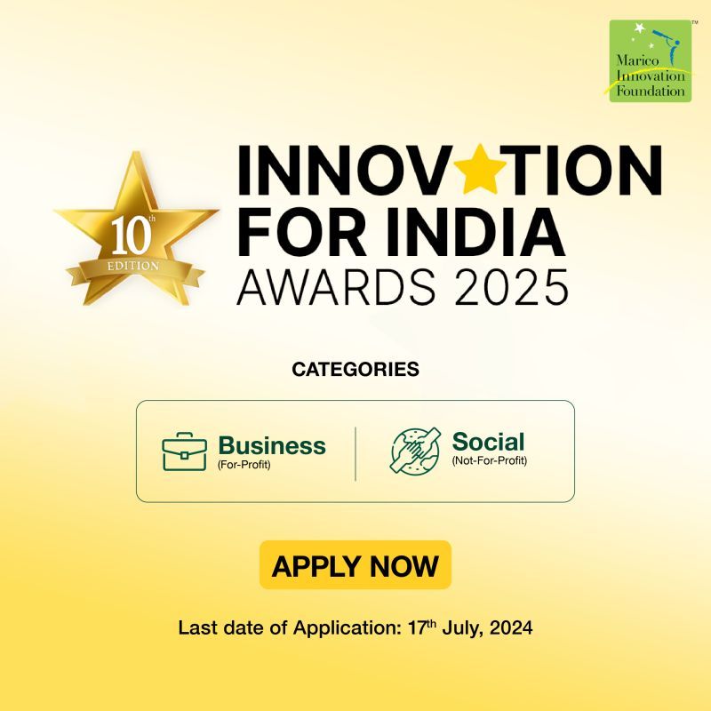 thebetterindia's tweet photo. Have you applied for the Innovation for India Awards 2025?
Winners get:
Access to #InnoWin Day: Business opportunities, networking, and support through pilots and funding. https://t.co/lCwmYS7xRg