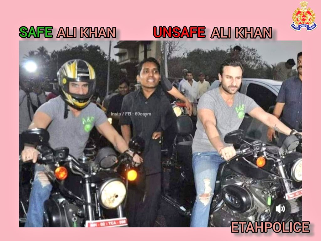 Etahpolice's tweet photo. आप भी रहें सेफ ...!
🪖 𝑾𝒆𝒂𝒓 𝑯𝒆𝒍𝒎𝒆𝒕𝒔 🚴 𝒓𝒊𝒅𝒆 𝒔𝒂𝒇𝒆𝒍𝒚
♦️एटा पुलिस की ओर से जानहित में जारी ♦️
#FollowTrafficRules
#WearHelmets
#UPPolice
@SaifOnline https://t.co/iKDhI8uP07