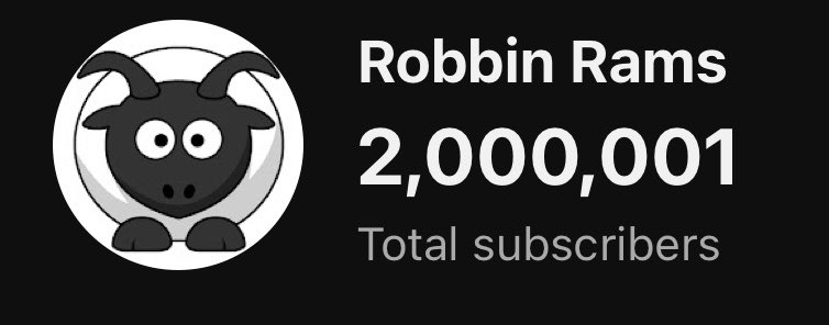RobbinRams's tweet image. LEEEEEEEESSSSS GOOOOOOOOOO!!🎉
2️⃣,0️⃣0️⃣0️⃣,0️⃣0️⃣0️⃣
Subscribers on Youtube❤️
Thank you🙏🏻