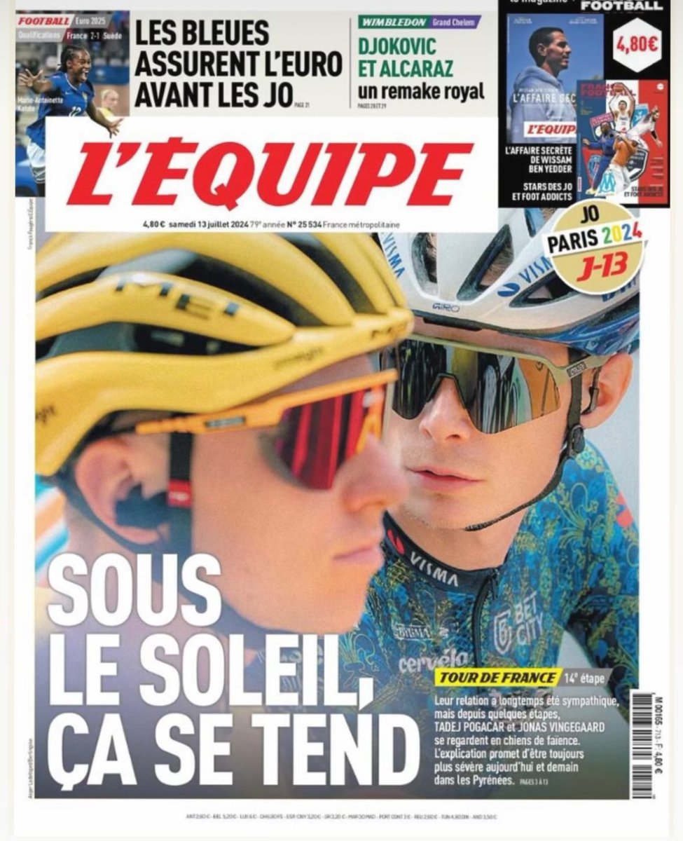 nygaardbn's tweet image. Det her er fandme stort. @berlingske’s fantastiske fotograf @AsgerLadefoged har skudt forsiden til dagens udgave af @lequipe, verdens største sportsavis.