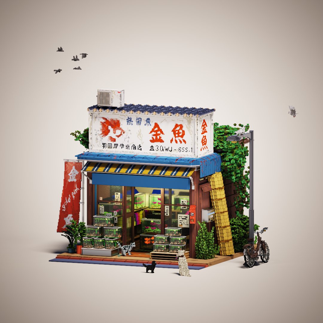 Good morning. 🌞
Have a nice weekend everyone 🍀🤍🖤
#voxelart #voxelart #MagicaVoxel #gamedevelopment #indiedevndering #voxelart #MagicaVoxel #gamedevelopment #indiedev