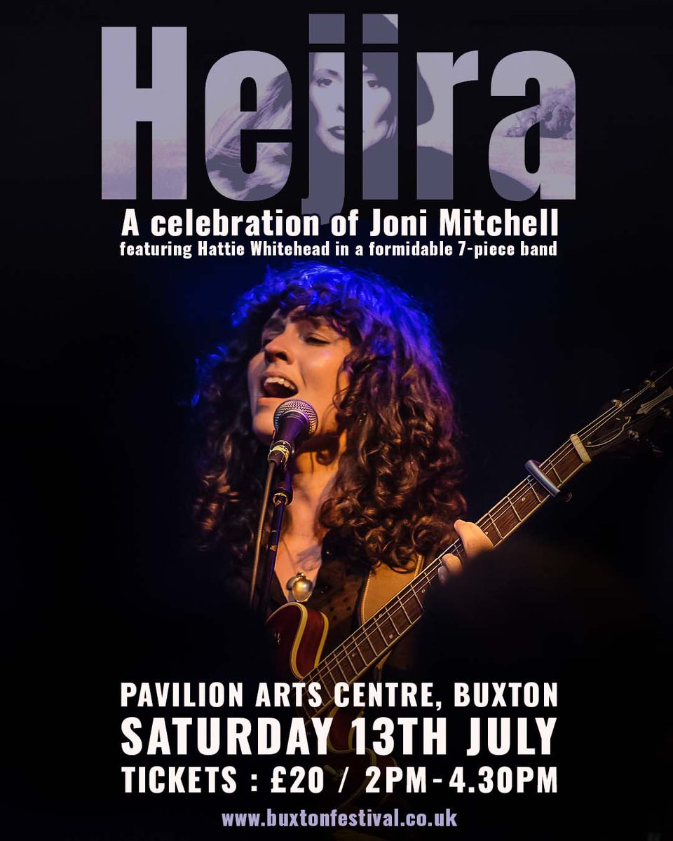 t's Buxton Carnival Day so please allow extra time for traveling and parking for today's gig at The Pavilion Arts Centre.
The Gig starts at 2pm, with limited tickets available below or on the door.
buxtonfestival.co.uk/whats-on/hejira