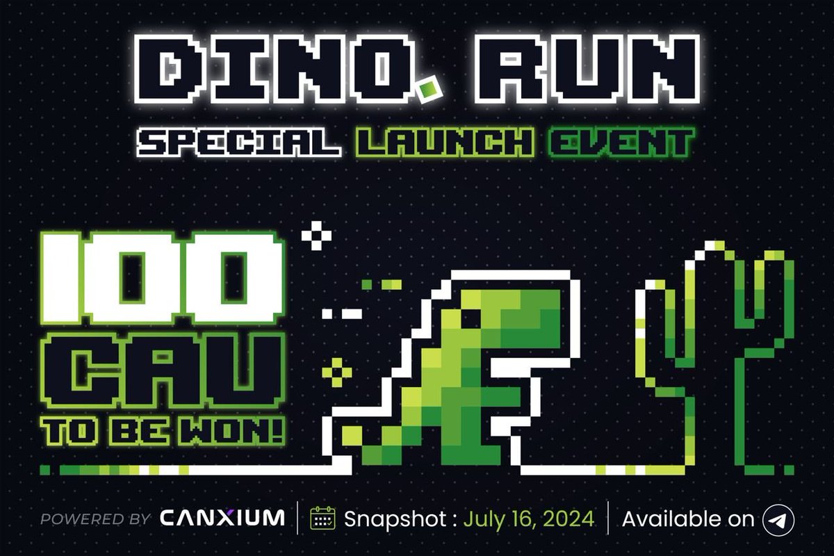 Come on, let's play.

We're excited to announce our first team-made game, inspired by Google's Chrome Offline Games: Dino

The game will be one of the ways we drop the first token on Canxium: $OFF

Come on, let's play and invite as many friends as possible. The more you invite,
