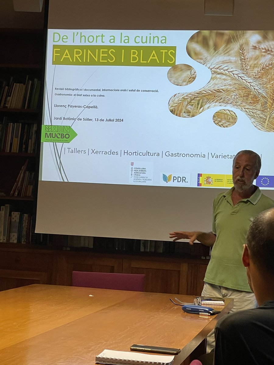 MagdaVicens's tweet photo. Avui parlam de blats amb Llorenç Payeras i despres dels pans i les pastes amb Juan A. Fernandez #varietatslocals #botanicSoller
Projecte finançat per @AgriculturaGOIB FOGAIBA https://t.co/46yMMF4jZb
