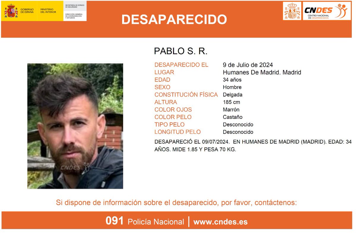 cep_cepolicia's tweet photo. 🚨 Este compañero lleva desaparecido desde el 9 de julio, a media tarde. Destinado en la BLPJ de Parla, salió desde la Plaza de la Juventud de Humanes en una motocicleta (Kymco gris, con matrícula 3005LXS) y ya no se le ha visto más.

📞 0️⃣9️⃣1️⃣ si le ves o localizas su moto. https://t.co/qnDvXDQQBz