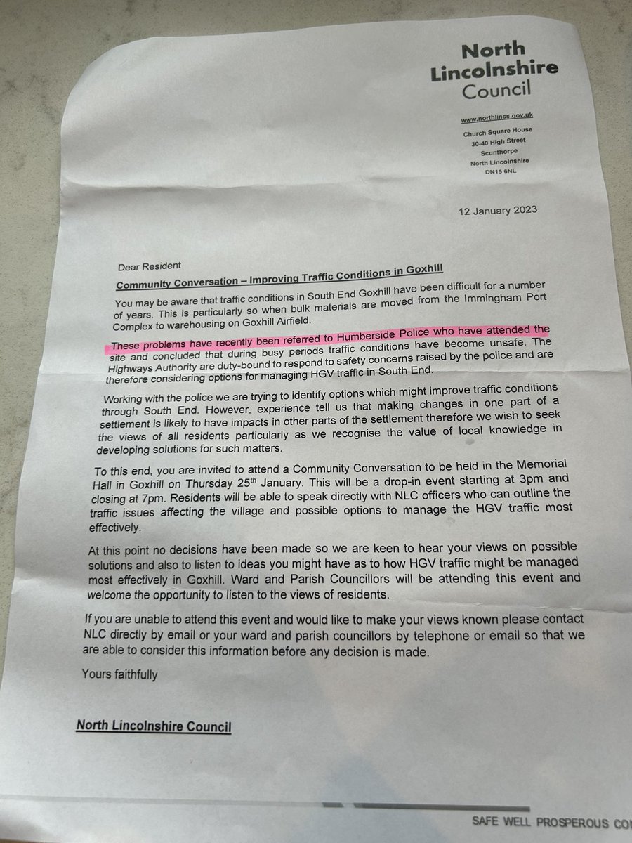 Goxhill South End Road Safety Group tweet media