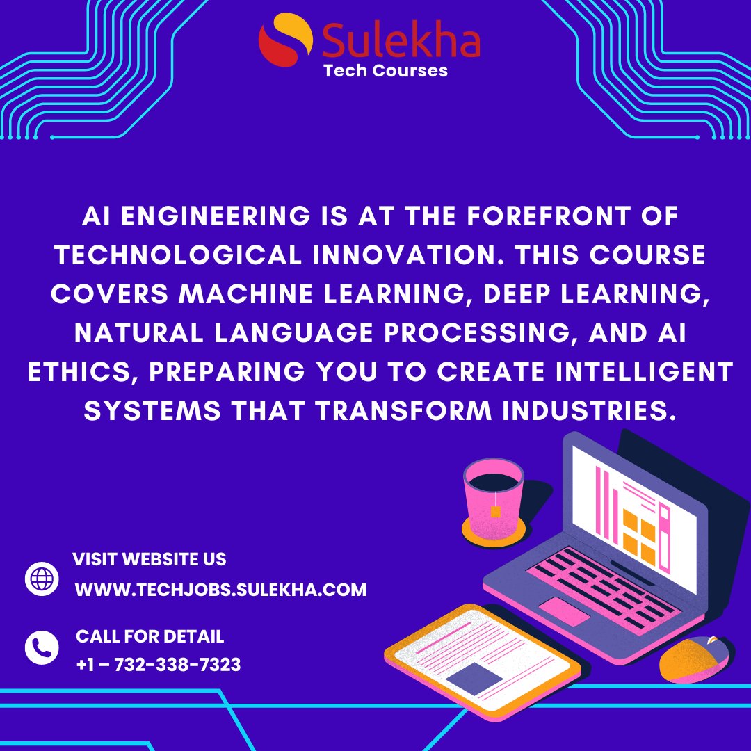 sulekhatraining's tweet image. Ready to build the intelligent systems of tomorrow?

Discover AI Engineering programs near you on Sulekha Tech Courses. Your future in shaping AI innovation starts here!

Course Link: techjobs.sulekha.com/artificial-int…

#artificialintelligenceengineer #sulekhaittraining #sulekhaus