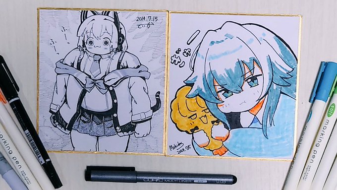 CC福岡で頒布する色紙できた✨
13時くらいまで展示
13時過ぎたら頒布します 1枚1500円です!

モモイ:ていか @Gusu_zatugi
手毬:まこらす @ishimako10 