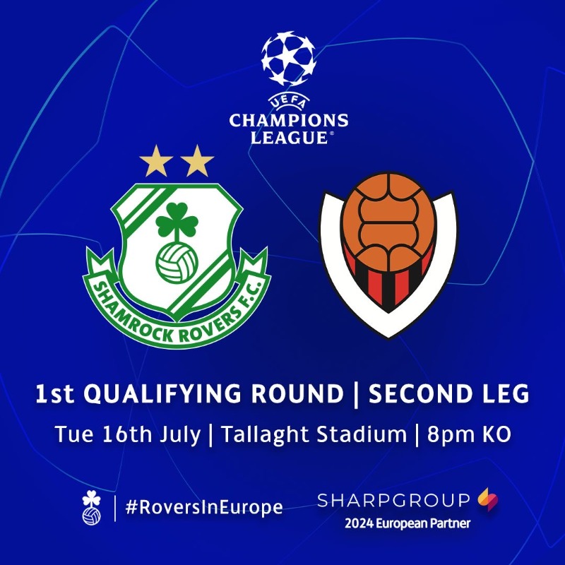 ShamrockRovers's tweet photo. 🟢 𝗖𝗢𝗠𝗣𝗘𝗧𝗜𝗧𝗜𝗢𝗡 🟢

We’re giving away 2 tickets to our Champions League Qualifier in Tallaght on Tuesday night ☘️

To enter, simply RT this tweet 👍🏼

🎟️ 𝙏𝙞𝙘𝙠𝙚𝙩𝙨 𝙧𝙚𝙢𝙖𝙞𝙣 𝙖𝙫𝙖𝙞𝙡𝙖𝙗𝙡𝙚 𝙩𝙤 𝙗𝙪𝙮 𝙫𝙞𝙖 𝙩𝙝𝙚 𝙡𝙞𝙣𝙠 𝙗𝙚𝙡𝙤𝙬 👇

#RoversInEurope
