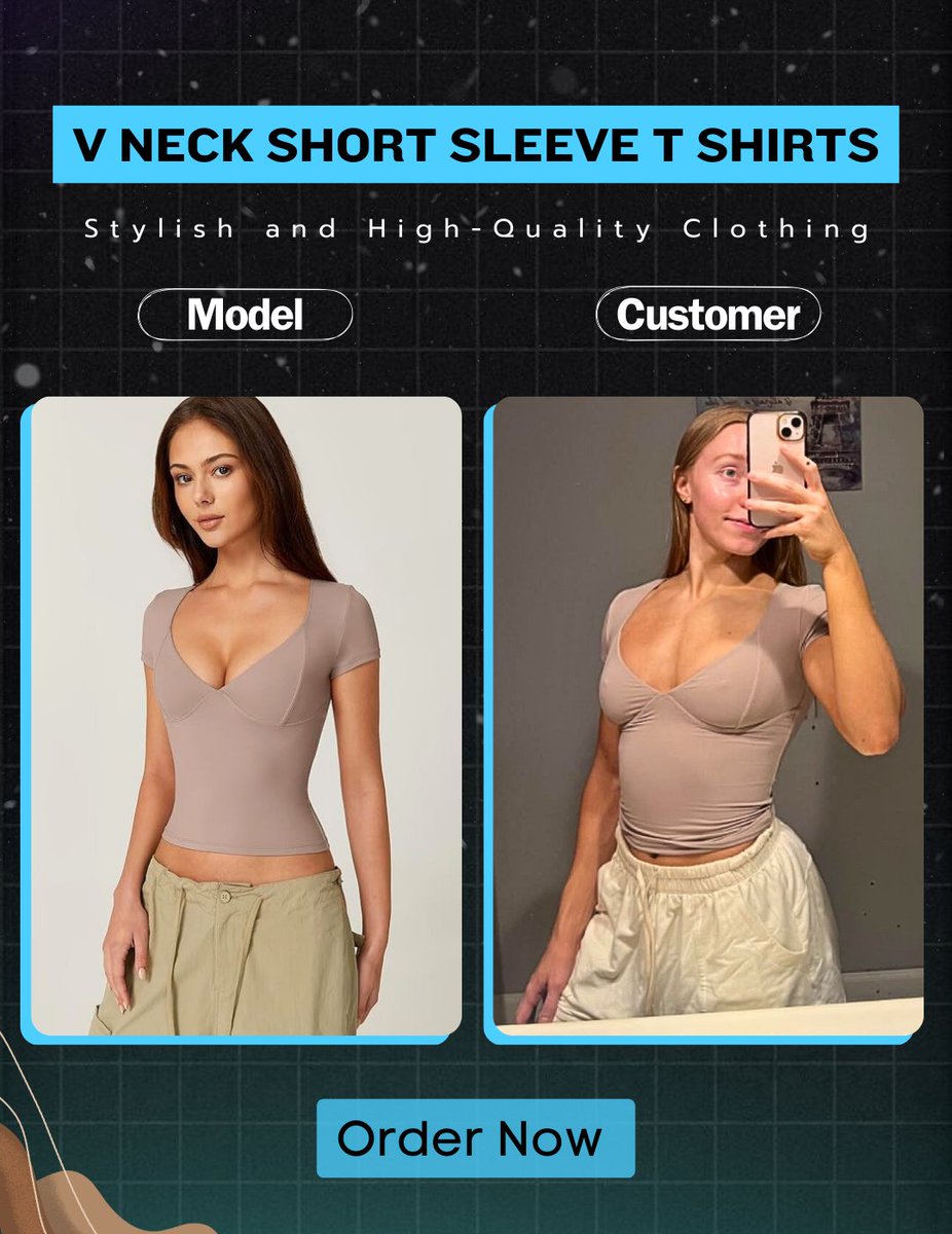 Zestyleau's tweet photo. QINSEN Women's V Neck Short Sleeve T Shirts Double Lined Tee Seamed Cup Going Out Tops

🔗 - https://t.co/s5rCxprmDf

#QINSEN #VNeckTShirts #DoubleLinedTee #GoingOutTops #FashionForward #StylishAndComfortable https://t.co/huNGJNOBSn