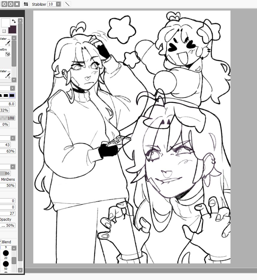 I want to learn to make doodle pages!
I saw many artists make their own recently and I thought it would be fun to make one. I will try to experiment a bit with style and brushes so I might draw even more doodle pages in the future ^-^