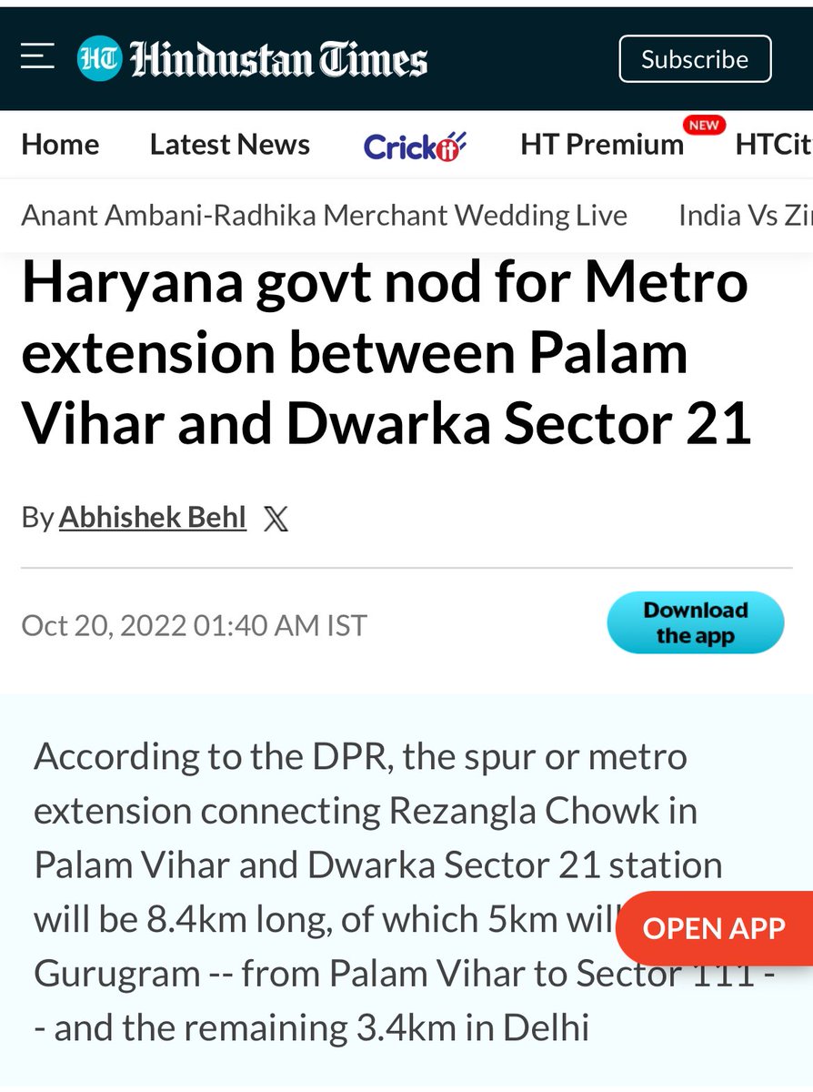 Dwarka_Highway's tweet photo. @mlkhattar @LtGovDelhi @NayabSainiBJP @Rao_InderjitS @nitin_gadkari can u pl revive promised extension of #Delhi #AirportMetro till #Gurugram b4 upcoming #Haryana elections.

@PMOIndia 
@narendramodi 
@GatiShakti 
@BJP4India 

@dipakdashTOI 
@abhishekbehl https://t.co/BmDhnNwt4m