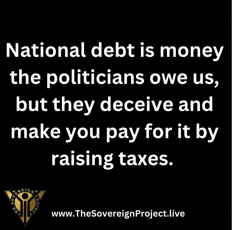 SovereignPete's tweet image. You are the creditor &amp;amp; debtor to this slave taxpayer system. Governments has no income. They make you pay twice, the average man &amp;amp; women on the streets are happy with this system and fail to see how the corrupt elite truly live #nationaldebt #failedsystem #money #raisingtaxes