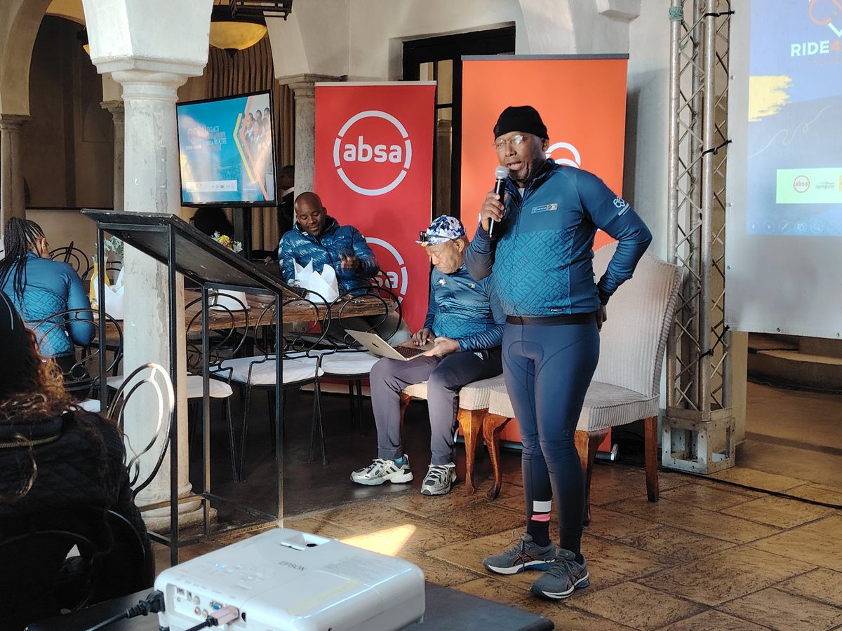 Changing gears! Let's kick off the official programme with Thabo Leeuw, Ride4Hope Foundation Chairman. “We’re honoured to have so many cyclists and supporters here today.”
 #Ride4Hope #MandelaDay2024 #r4h2024 <a href="/LegacyRide4Hope/">Ride4Hope</a>