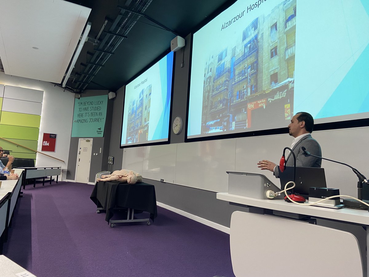 Trainees of David Nott Foundation (@traineesdnf) on Twitter photo Our first talk is from the incredible Ayman Alshiekh, describing his experiences training in Aleppo and beyond
#TDNFConference
<a href="/NottFoundation/">David Nott Foundation</a> @eleanor_nott <a href="/Ammar_Darwish1/">Ammar Darwish</a> <a href="/danzenby/">Dan Lazenby</a> Our first talk is from the incredible Ayman Alshiekh, describing his experiences training in Aleppo and beyond
#TDNFConference
<a href="/NottFoundation/">David Nott Foundation</a> @eleanor_nott <a href="/Ammar_Darwish1/">Ammar Darwish</a> <a href="/danzenby/">Dan Lazenby</a>