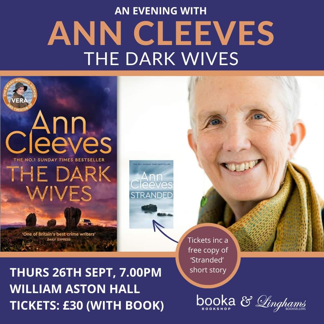 Linghams Bookshop books, toys and author events (@linghamsbooks) on Twitter photo #Vera story continues in September #TheDarkWives . Interviewed by <a href="/StephLunch/">Steph McGovern</a> . One not to miss. linghams.co.uk/event/ann-clee… #Vera story continues in September #TheDarkWives . Interviewed by <a href="/StephLunch/">Steph McGovern</a> . One not to miss. linghams.co.uk/event/ann-clee…