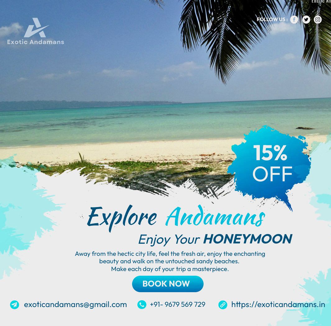 ExoticAndamans's tweet photo. Experience the perfect blend of serenity and excitement, walking hand-in-hand on the soft sands of Andaman, where every moment is a treasure. 
🏝️❤️🌺💑 🌊

#honeymoonmagic #islandlove #andaman
#honeymoonbliss #beachhoneymoon #honeymoonvibes #dreamhoneymoon #honeymoondreams https://t.co/lO4CITujyW
