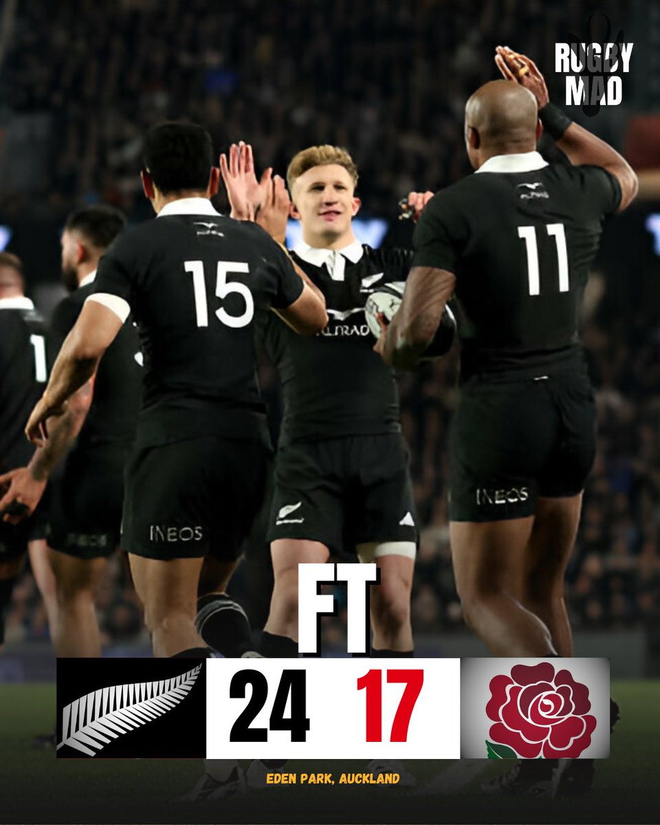 WHAT A TEST! 🙌

THE ALL BLACKS WIN IT AND THE SERIES 2-0! 🔥

#NZLvENG