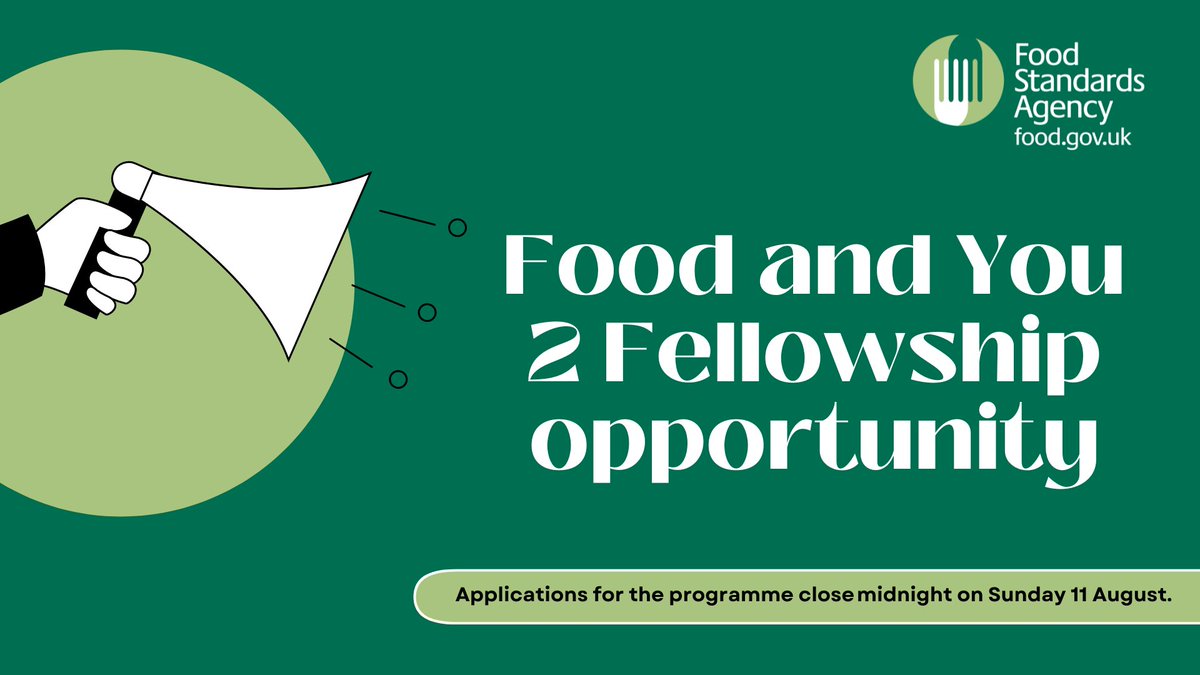 foodgov's tweet image. 📅 Deadline Extended!

Join our Analytics Team in the Food and You 2 fellowship. Help bridge the gap between research and policy by raising the profile of this official statistic survey on food related issues.

Apply today ➡️ food.gov.uk/about-us/fsa-f…

#FSAScience #Jobs