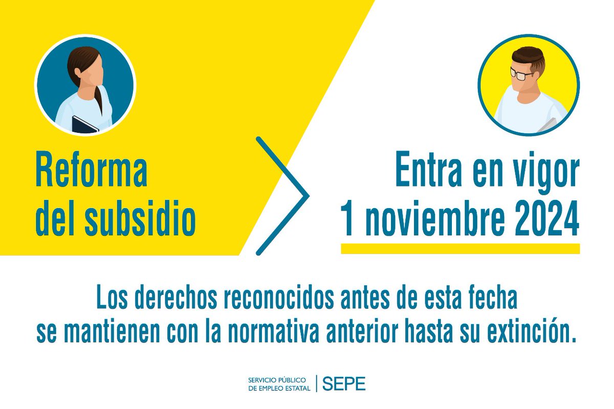empleo_SEPE's tweet photo. 👨‍💻👩‍💻 Te recordamos que ya ha sido aprobado el RDL 2/2024, para la simplificación y mejora del nivel asistencial de la protección por desempleo ⤵ 

🔸 Se elimina el mes de espera 
🔸 Se amplían los colectivos que pueden acceder al subsidio

🔵 Más INFO ▶https://t.co/H6hT5ClDFX https://t.co/KuaCklOzyZ