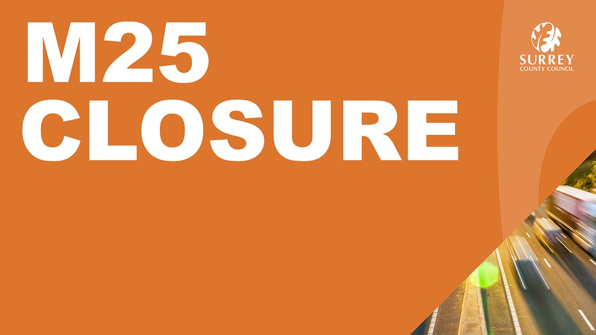 HighwaysSurrey's tweet photo. M25 closure: traffic is building around the diversion routes particularly on the A245 from the A3 to Byfleet and from Woking to Ottershaw on the A320. Please allow extra time for your journey and avoid the area if possible. #M25 #M25closed https://t.co/l3cUDztjrA