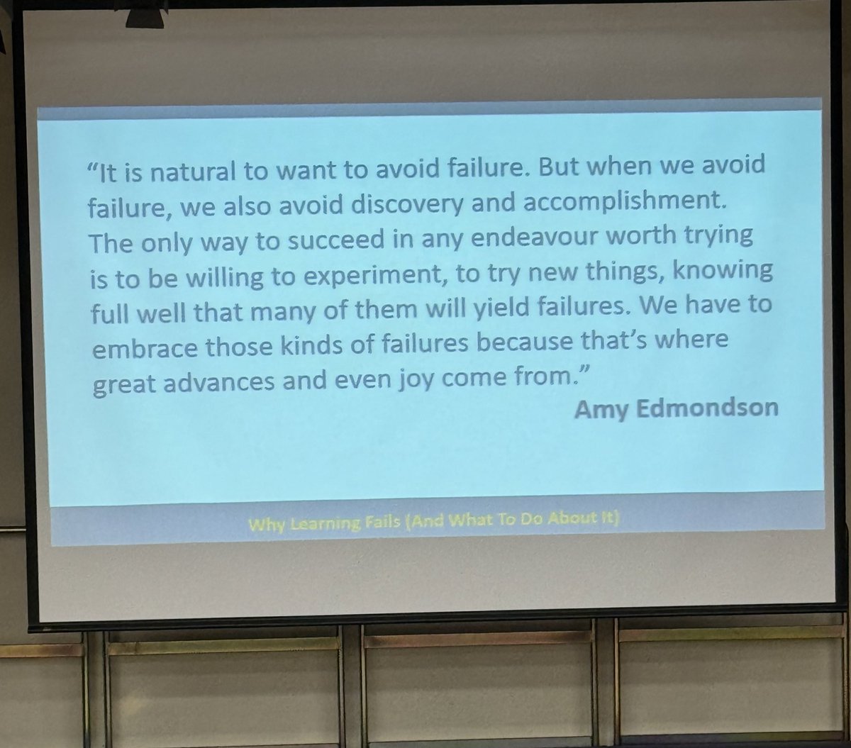 Such an inspirational start to the morning! #rEDChesh <a href="/AlexJQuigley/">Alex Quigley</a> failure is important if we learn from it and move forward. We can learn so much from the process! <a href="/LT_EHU_TT/">L Thomas</a>