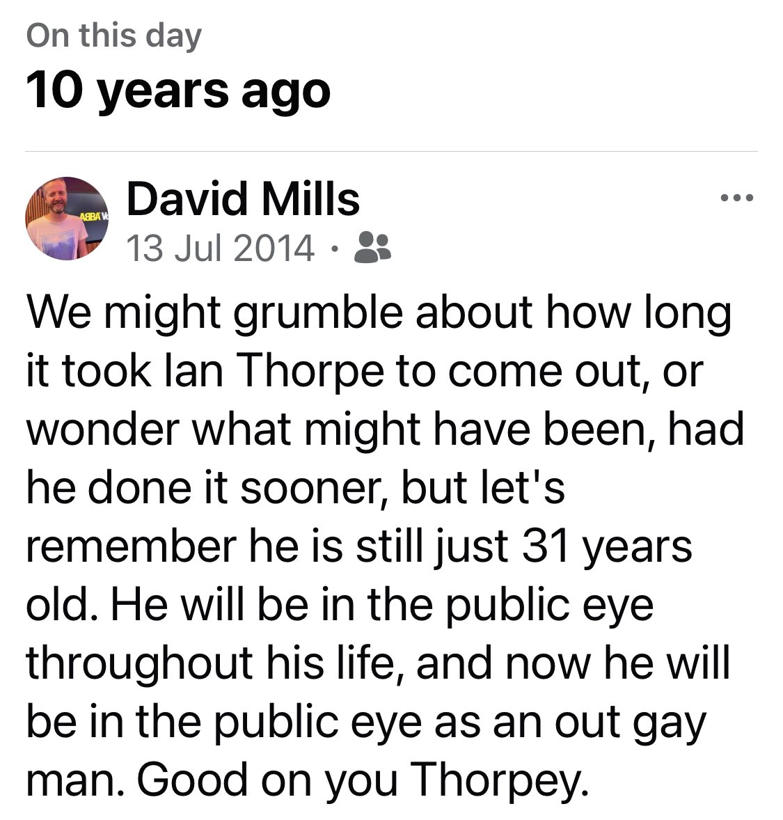 Happy outversary Ian Thorpe!