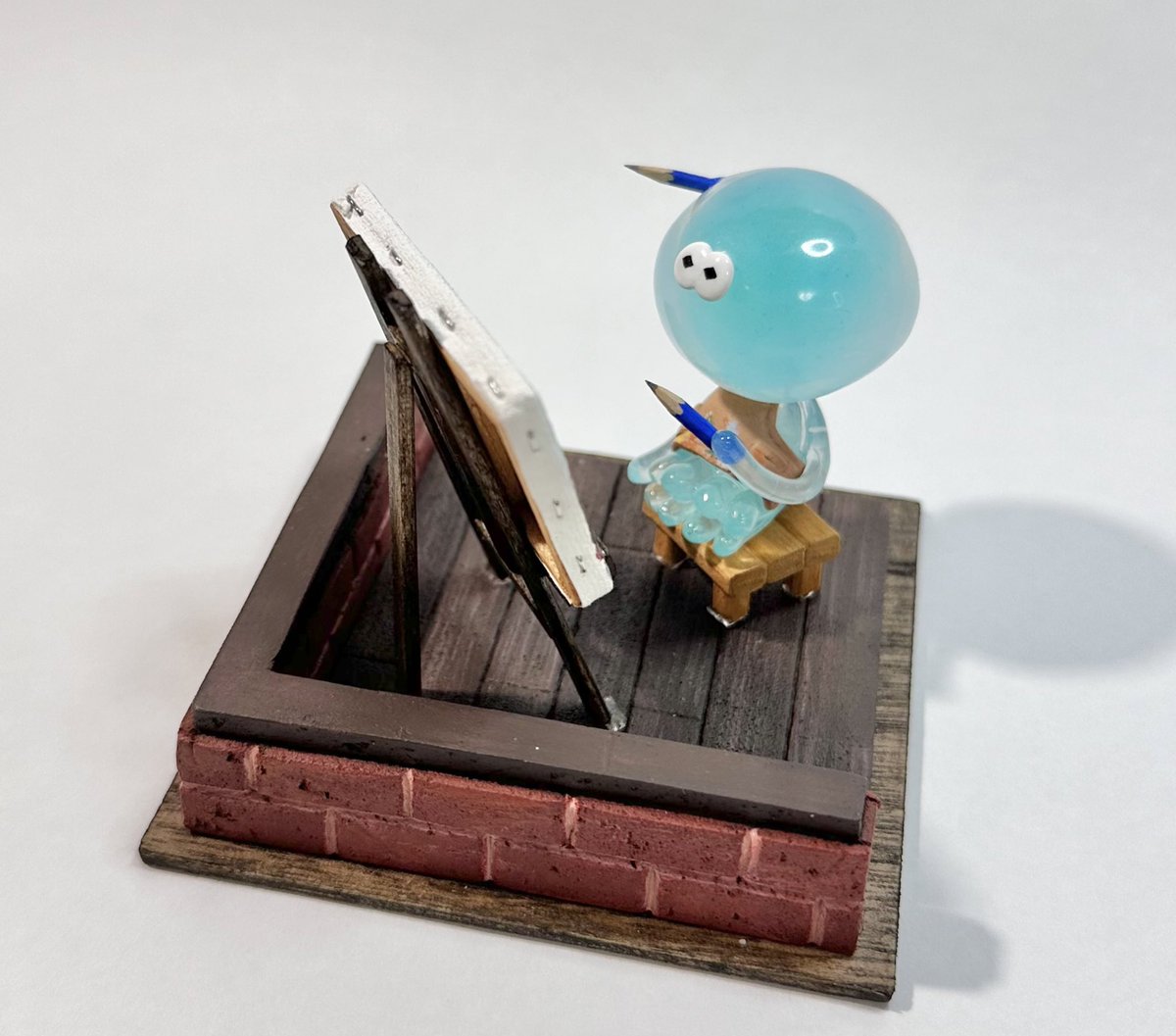 adukimamecreate's tweet photo. スプラトゥーンのクラゲを作りました🪼
8cm×8cmの中に収まるようにジオラマも作ってみました

#スプラトゥーン #クラゲ
#ユノハナ大渓谷 #クサヤ温泉 #海女美術大学 #ザトウマーケット https://t.co/5dJagd8a0n