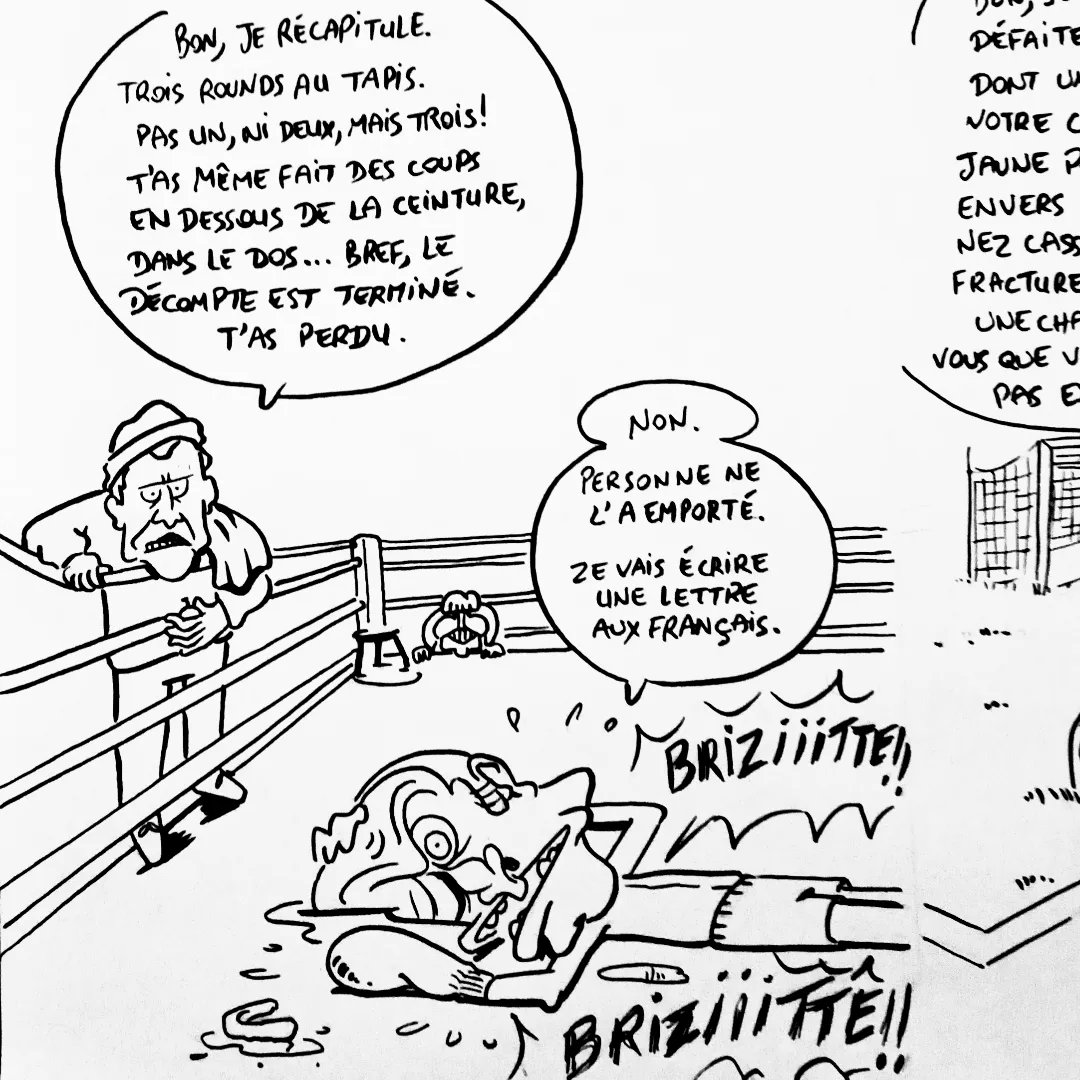 2minalaplume's tweet photo. "Personne ne l'a emporté."

#macron #Matignon #GouvernementNFP #lettreauxfrancais https://t.co/z8drd2sl4Y