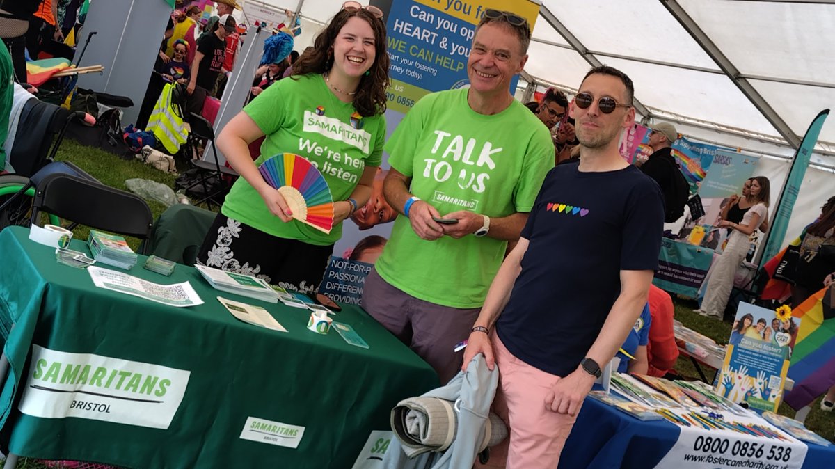 Bristol Samaritans (@bristolsams) on Twitter photo <a href="/bristolsams/">Bristol Samaritans</a> are really pleased to be here at <a href="/BristolPride/">Bristol Pride</a> ! 🌈
Remember that we're here for all people, listening without judgement.
Call 116 123 or email jo@samaritans.org if you need emotional support. <a href="/bristolsams/">Bristol Samaritans</a> are really pleased to be here at <a href="/BristolPride/">Bristol Pride</a> ! 🌈
Remember that we're here for all people, listening without judgement.
Call 116 123 or email jo@samaritans.org if you need emotional support.