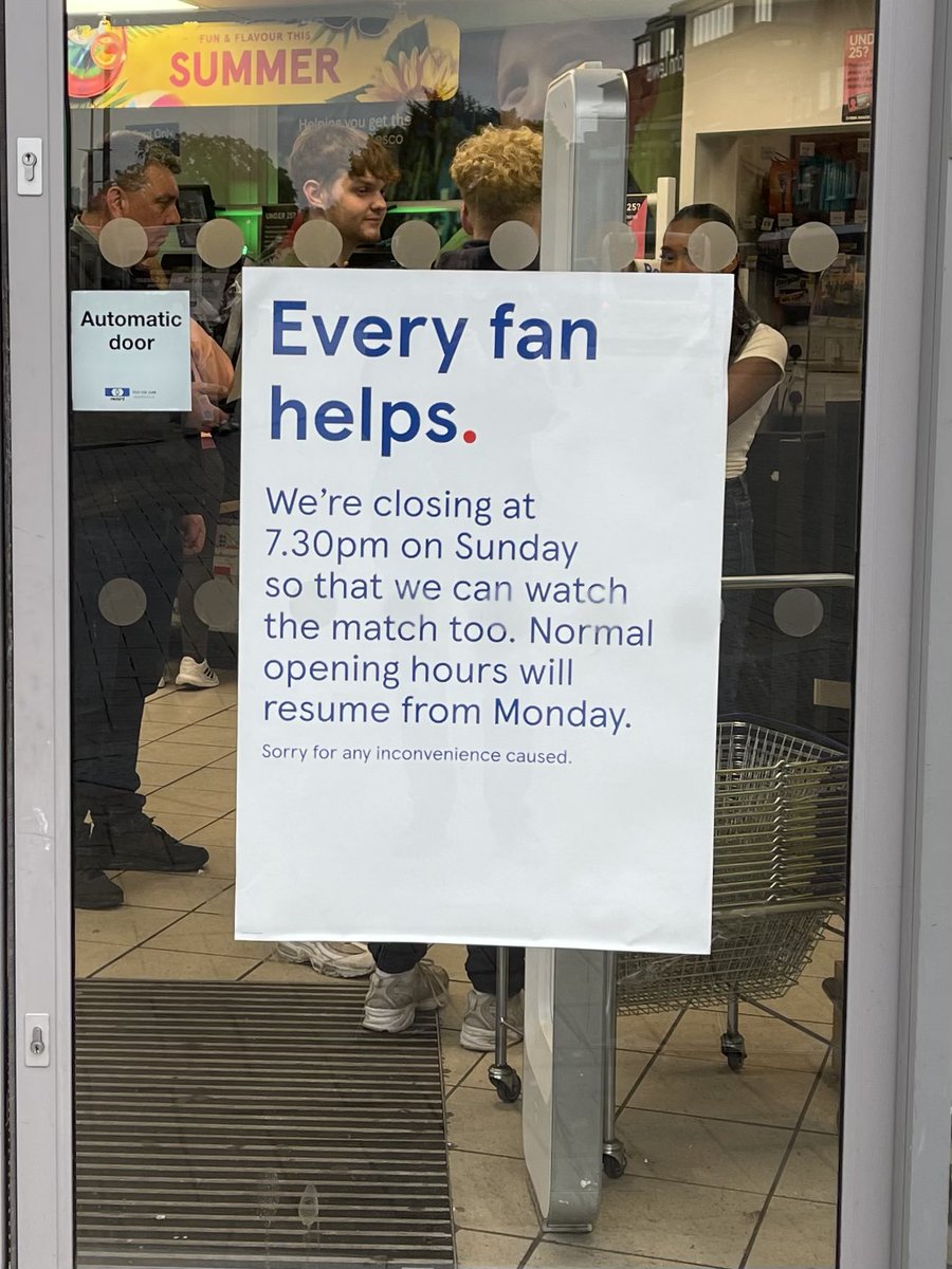 Supermarket in Solihull…
 #englishteam #football #finals