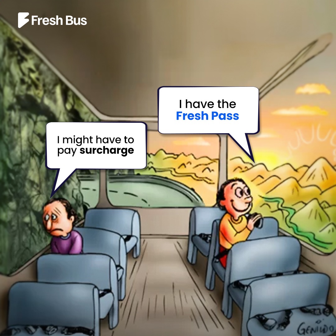 freshbus_in's tweet photo. Get the Fresh Pass to avoid all surcharges, & switch over to the (b)right side!๐๐
#FreshBus #FreshPass #Memes #NoSurgecharge #ExploreFresh #Sustainable #EVBus #EV #ElectricBus #Travel #SaveWithFreshPass #Bookings #BusTravel #Booking #BusTicket https://t.co/IH8RCzDuVN