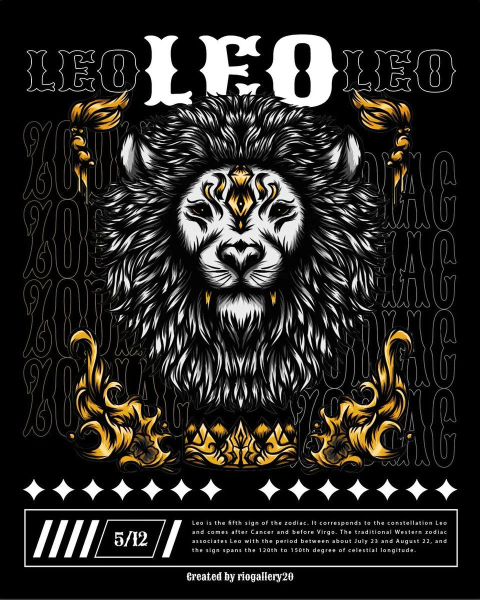 riogallery_20's tweet photo. ✨️"Leo" - Zodiac Illustration and Graphic Design ✨️
⚡️ Sign 5 / 12 ⚡️
.
What do you think guys? 😁🤙 https://t.co/rcTEVF8C8s