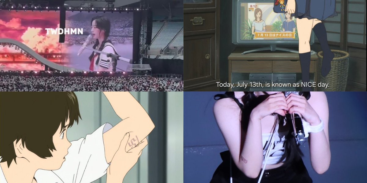 2472ice's tweet photo. Dahyun is insanely genius!!! RTB special on 13th july, singing Girl who leapt through time ost. Even tattooed on her arm?! Please, I'm madly in love with you!!!

#TWICE_5TH_WORLD_TOUR_IN_JAPAN https://t.co/y8aN1uv5Lf