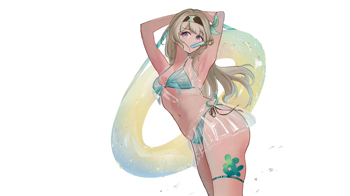 LastRicEE's tweet photo. Transparent系列
 少女は医療室から出て、星の温度を体で感じ、旧友たちと二人きりの時間を楽しんだ.
走出医疗舱用身体感受恒星的温度，会旧友
Feeling the temperature of the star with her own body
#崩坏星穹铁道 #流萤 #Firefly #ホタル #HonkaiStarRail 
#崩壊スターレイル  #同人 #水着 #少女 https://t.co/b4UQCCteoH