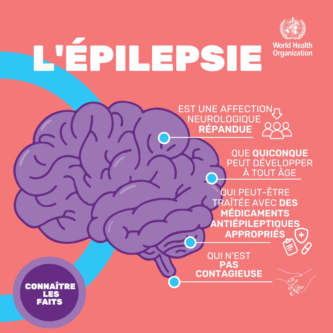 OMS_Afrique's tweet image. L'#épilepsie est l'une des maladies neurologiques les plus courantes.
Tout le monde peut en être atteint. Elle n'est pas contagieuse et peut être traitée.

Connaître les faits sur l'épilepsie permet de réfuter les idées fausses qui contribuent souvent à la #stigmatisation.