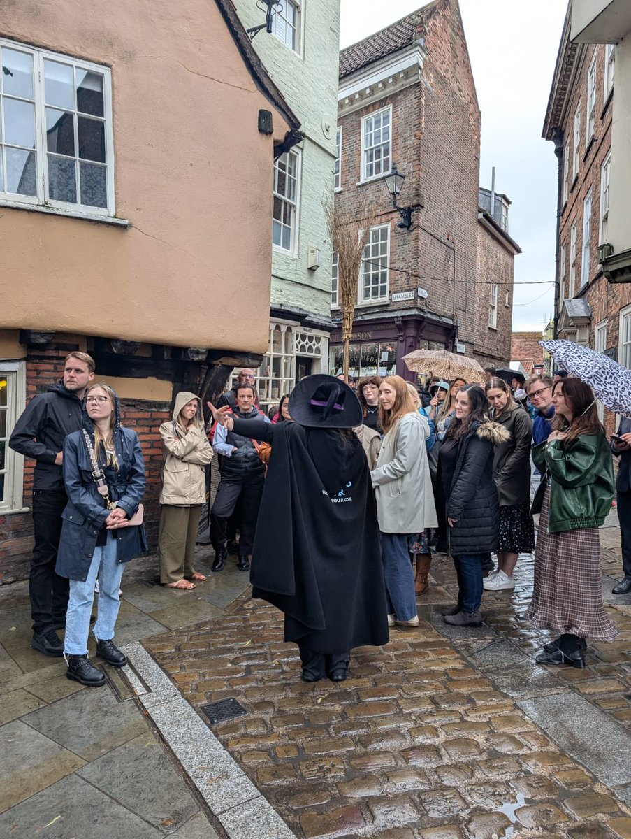 PTIEducation's tweet photo. Our English Delegates have been enjoying a walking tour of York guided by a local characterful witch 🧙🏼‍♀️ https://t.co/sYdRgMzkPH