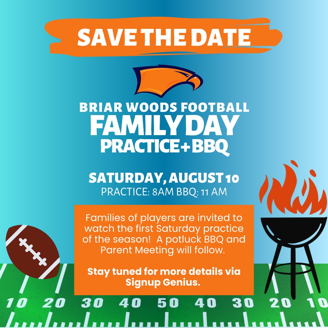 The boys have been working hard this summer! ☀️

Team families are invited to attend practice on Saturday, August 10th, to witness the excellent  progress being made. After practice we’ll enjoy a BBQ and hold a Parent Meeting. Look forward to seeing you there! 🏈