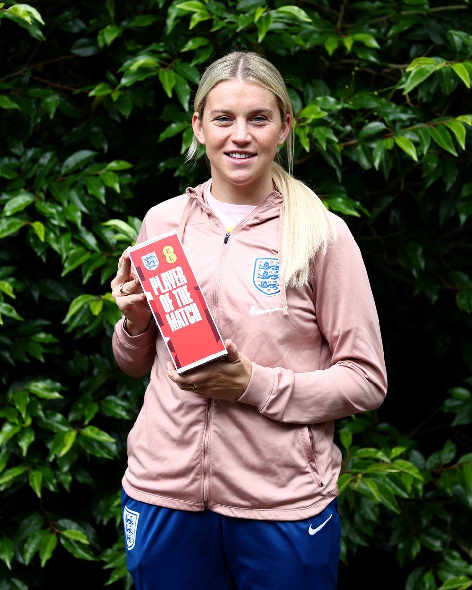 Your England Player of the Match connected by <a href="/EE/">EE</a>!

Congrats, <a href="/alessiarusso7/">Alessia Russo</a>. 🤩