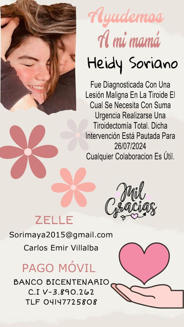 Para mi no es nada fácil publicar esto pero por mi mami todo! Cualquier tipo de apoyo cuenta❤