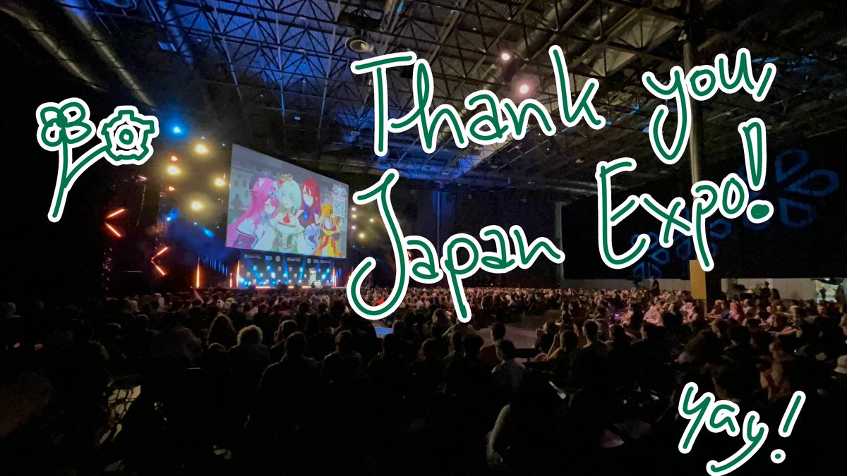 ceciliaimgreen's tweet photo. Thank you so much for the great time and great crowd!
It was so cool and I even saw some otomos!!!! THANK YOU 🍵

Merci Japan Expo!!!! 

#hololiveMeet #JapanExpo #holoJustice https://t.co/6FKw4jZVgH