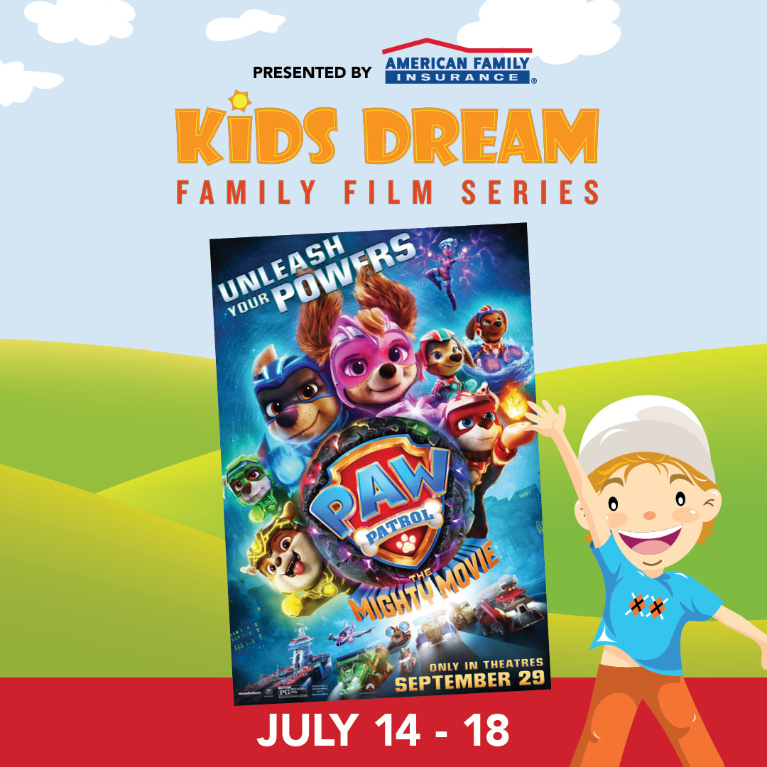 jdf003's tweet photo. Mighty Powers, Mighty Pups. 🐾  PAW Patrol: The Mighty Movie is back on the big screen at Marcus Theatres #KidsDreamFilmSeries, presented by American Family Insurance! Get two free movies passes or tickets for $3! See the lineup. https://t.co/6lw0IJJSHZ https://t.co/er0Gx7T56v