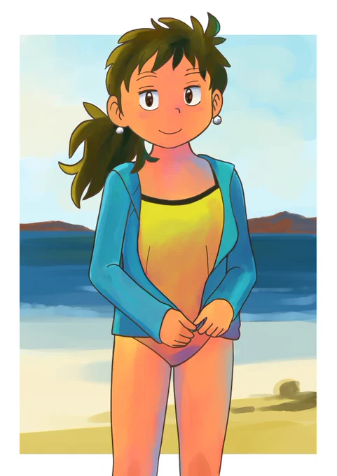浜辺のトラ子さん 