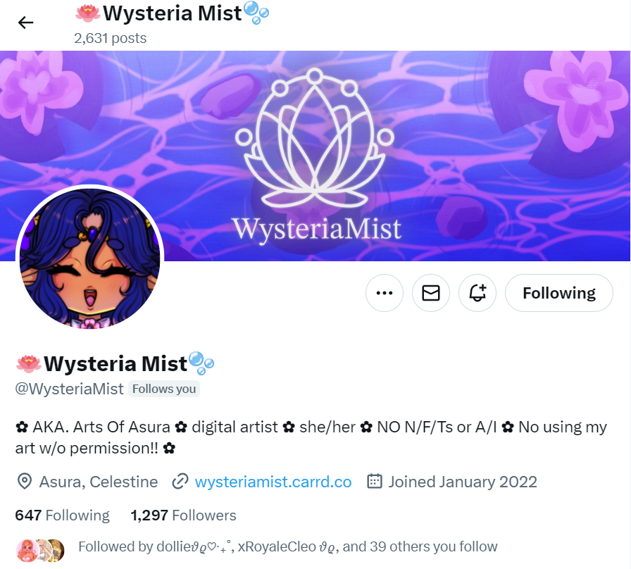 Make sure to follow <a href="/WysteriaMist/">🪷Wysteria Mist🫧</a> so she can reach 2k followers!

#royalehigh #art