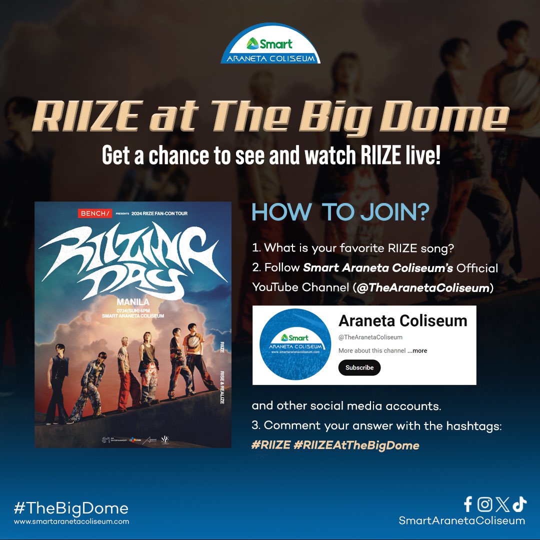 TheBigDome's tweet image. Surprise! Still got no tickets to see RIIZE tomorrow? Well we got you! 😉

Check out the poster below! 

#RIIZEatTheBigDome